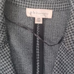 Philosophy Black and Gray Blazer
